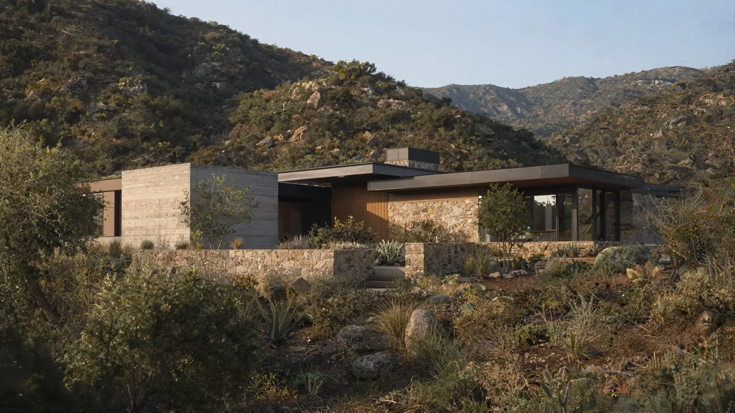 The canyon house by day