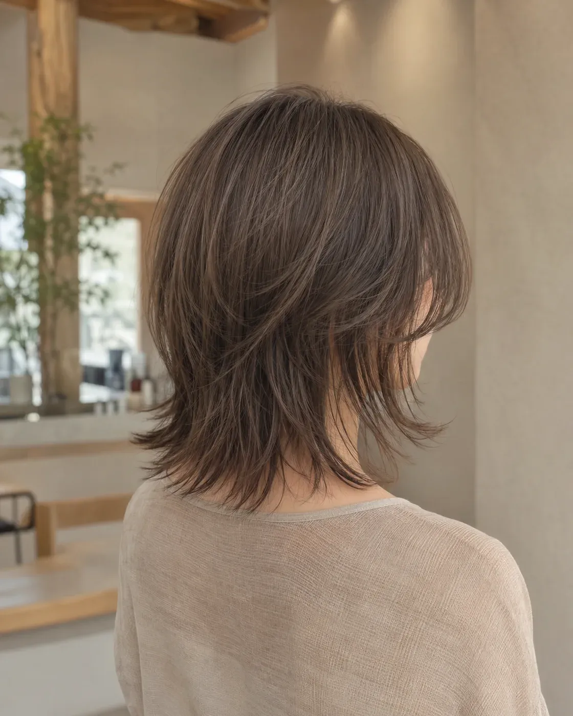 Feathered bob: Signature cut · ash brown