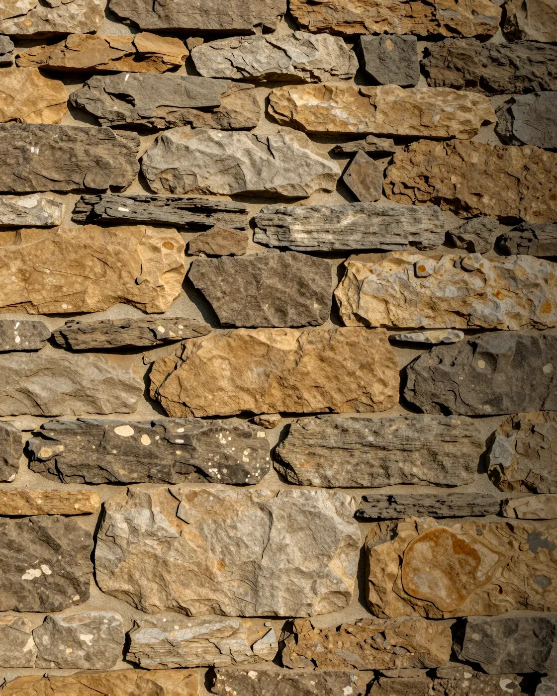 Stone sample: dry-stacked sandstone from the canyon floor