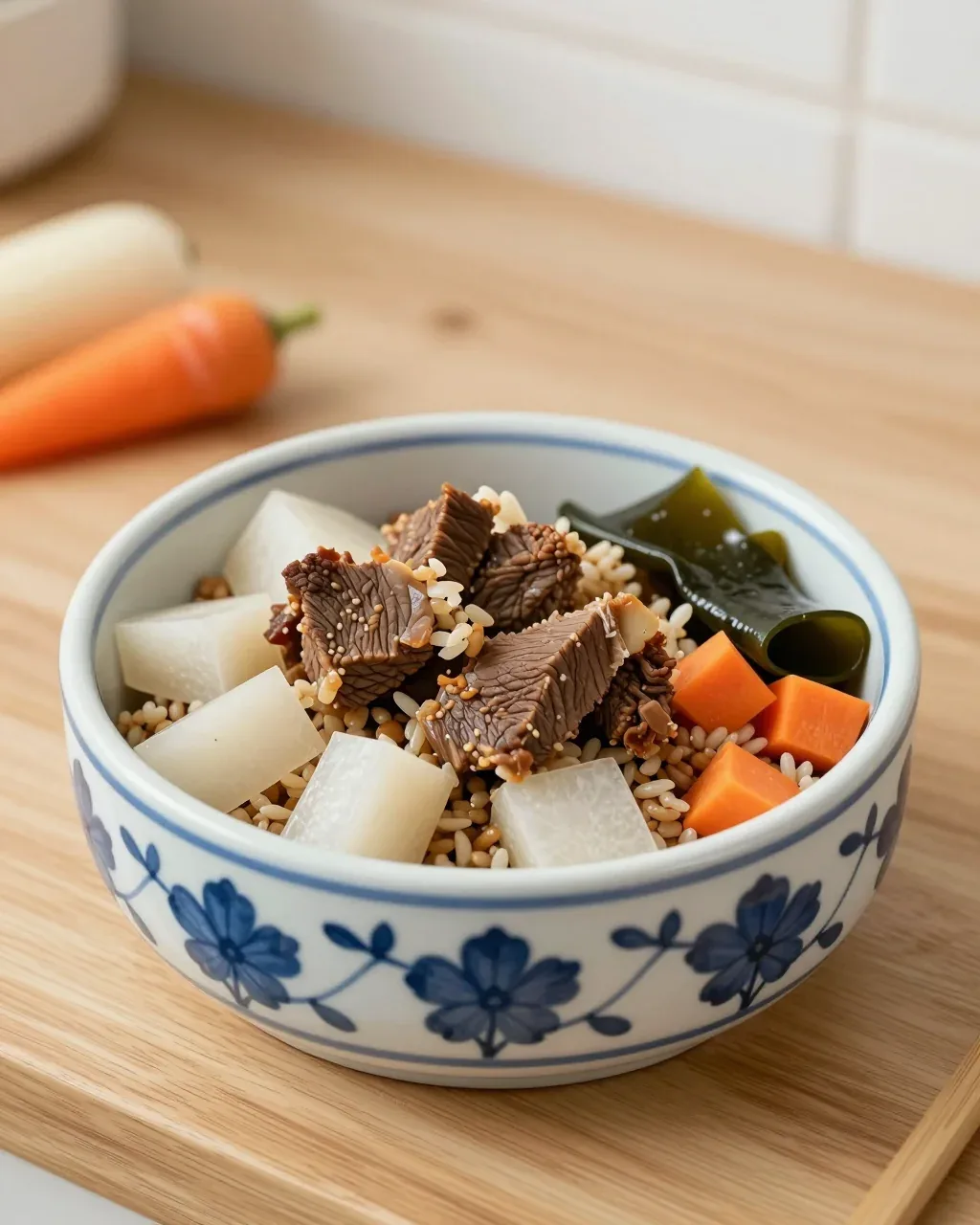 Beef & Radish, served