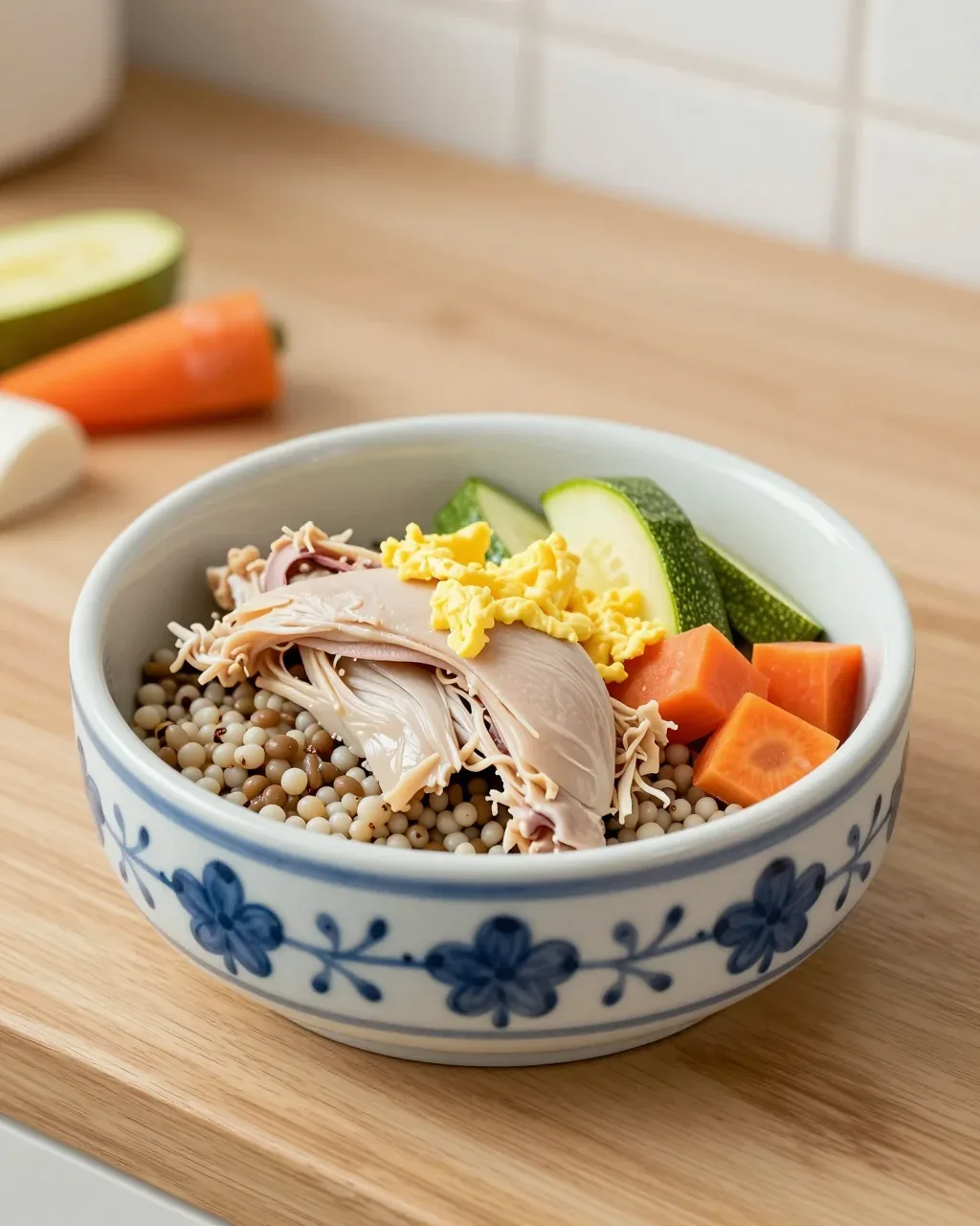 Chicken & Barley, served