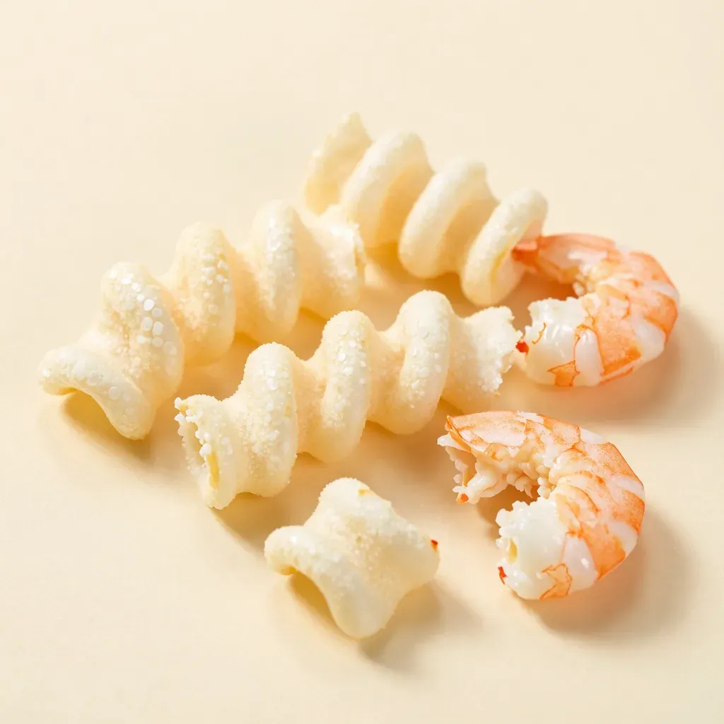 Shrimp Wave Crackers, out of the packet
