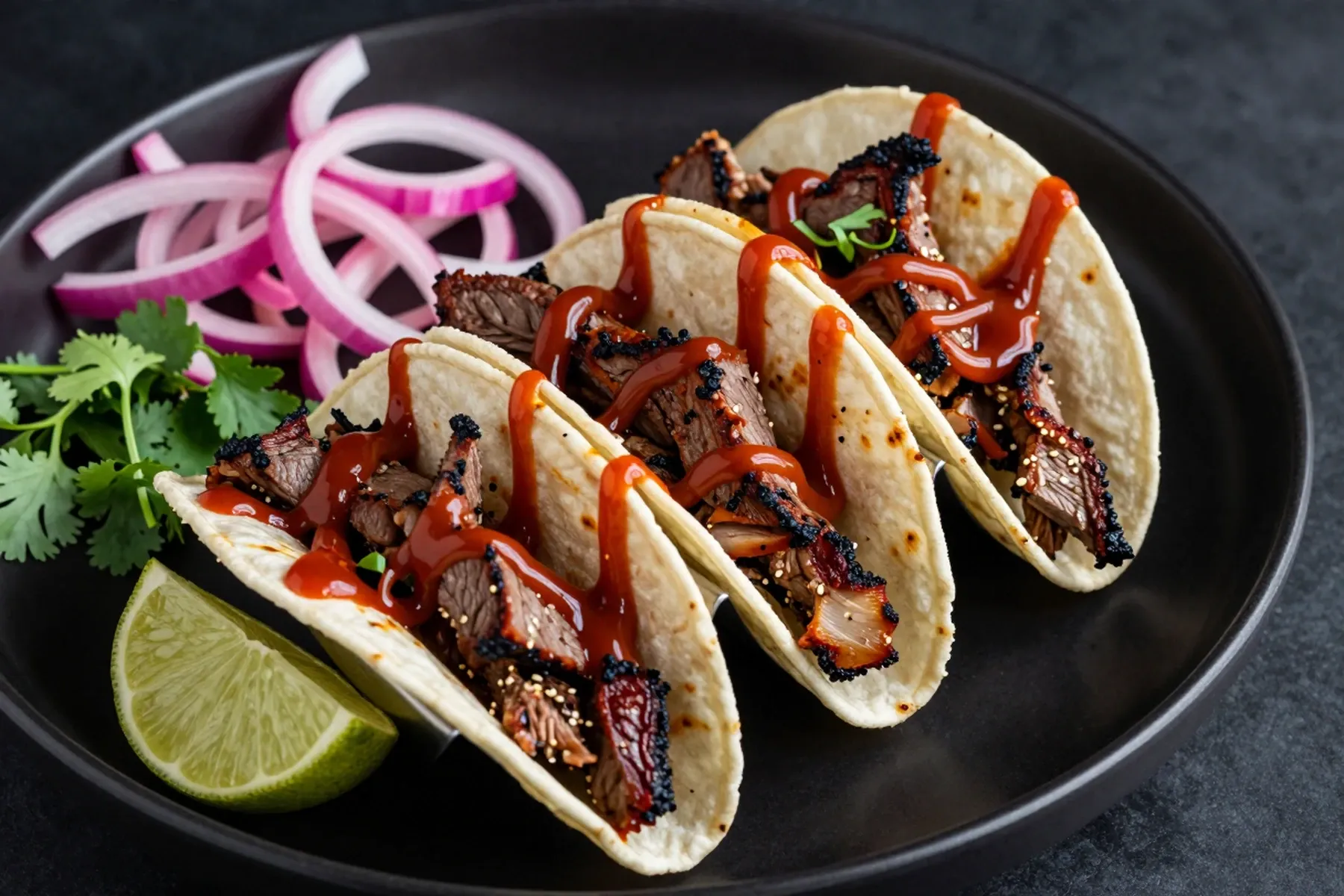 Tacos with JANG! sauce